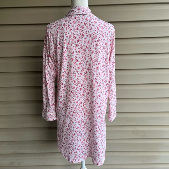 •Lauren Ralph Lauren• Floral Button Down Sleep Shirt - Size Large - Picture 7 of 9